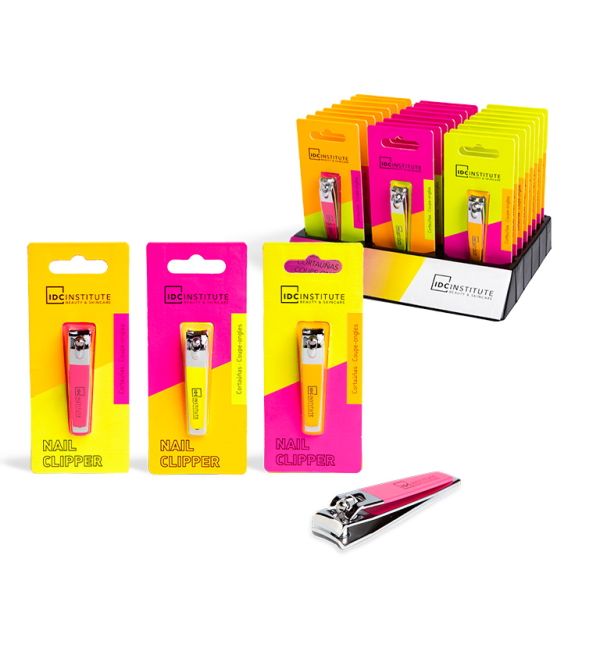 IDC INSTITUTE - Nail Clipper with Silicone - réf Orange