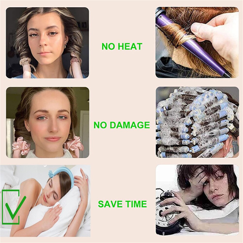 POPPIN - Heatless Hair Curling Rod Headband, Hairdressing Styling Tool