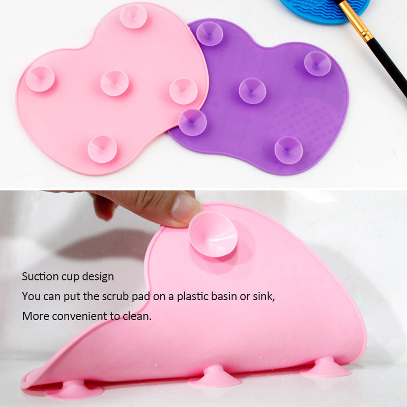 POPPIN - Tapis de nettoyage de brosse en Silicone - réf Pink
