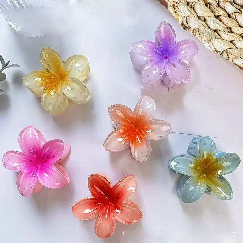 Poppin - Pince Cheveux Fleur Hawaïenne - réf Pink