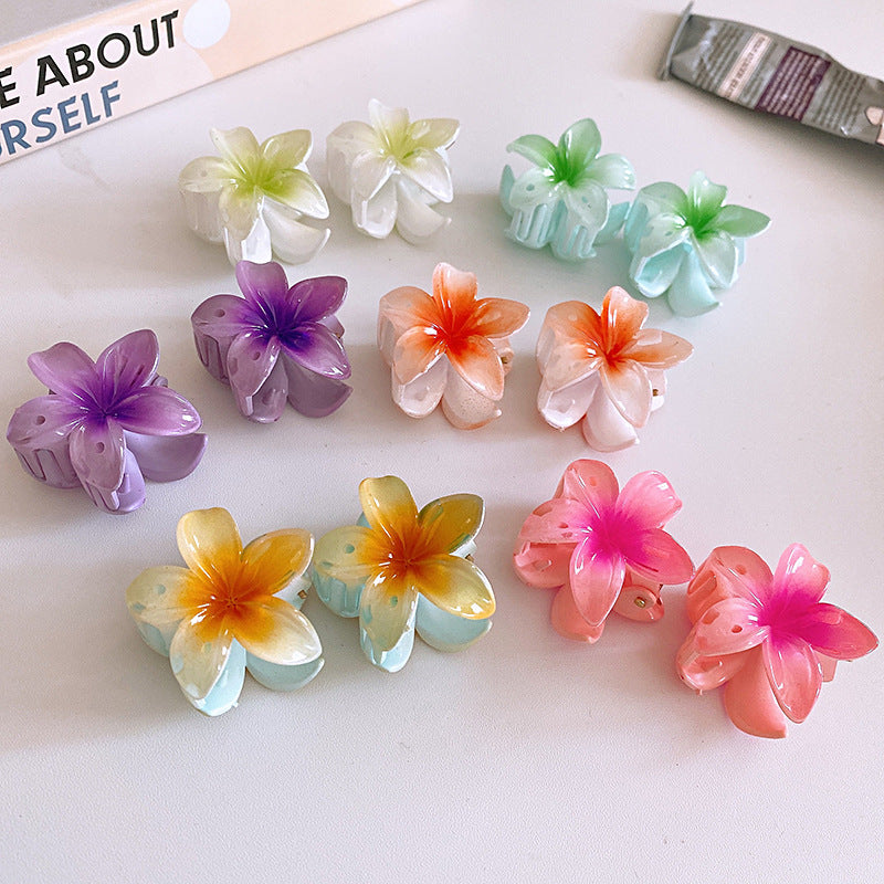Poppin - 2x MINI Pince Cheveux Fleur Hawaïenne - réf Purple