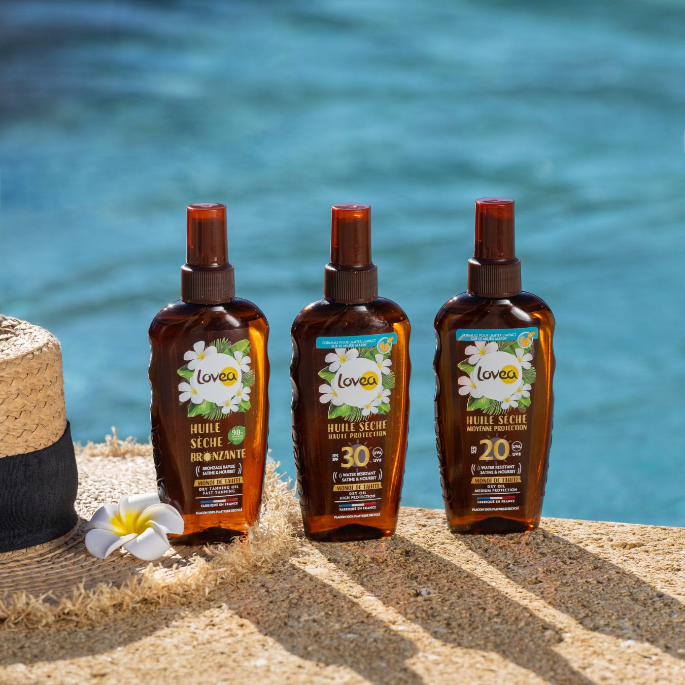 LOVEA - Huile Sèche SPF20 Moyenne Protection Monoï de Tahiti - 150ml