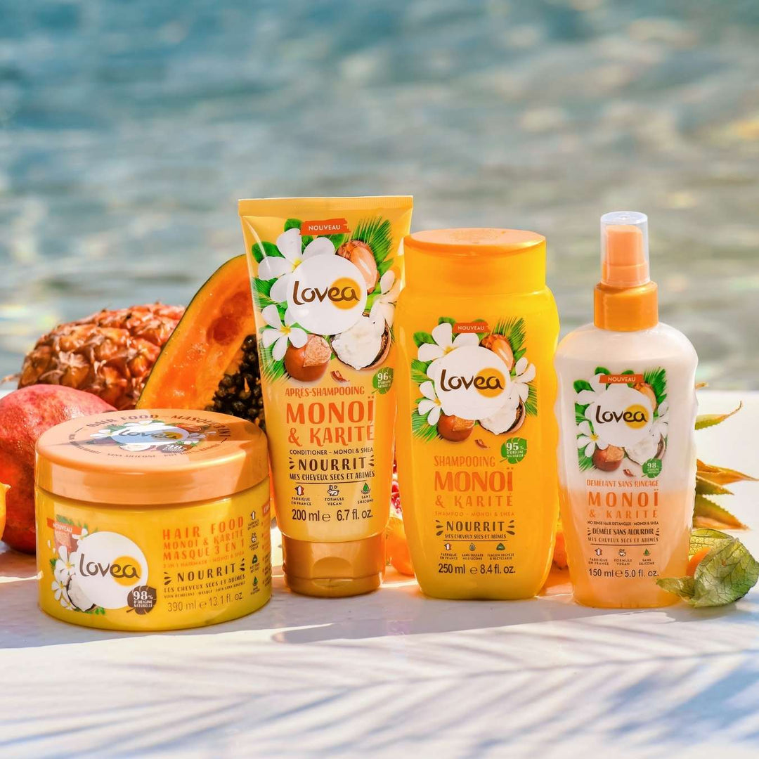 LOVEA - Hair Food Monoï & Karité- Cheveux Secs et Abîmés - 390ml