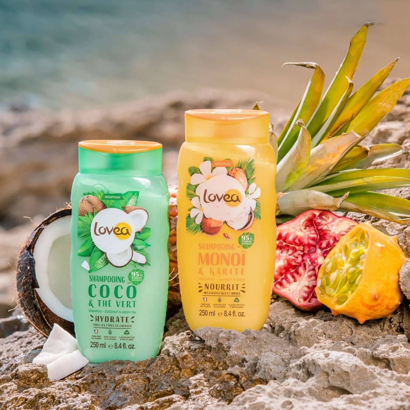 LOVEA - Shampooing Coco & Thé Vert - Tous types de cheveux - 250ml