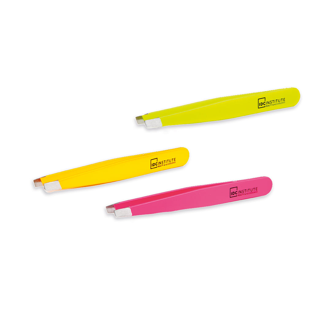 IDC INSTITUTE - 1 pince à épiler NEON PRECISION TWEEZER - réf Fushia