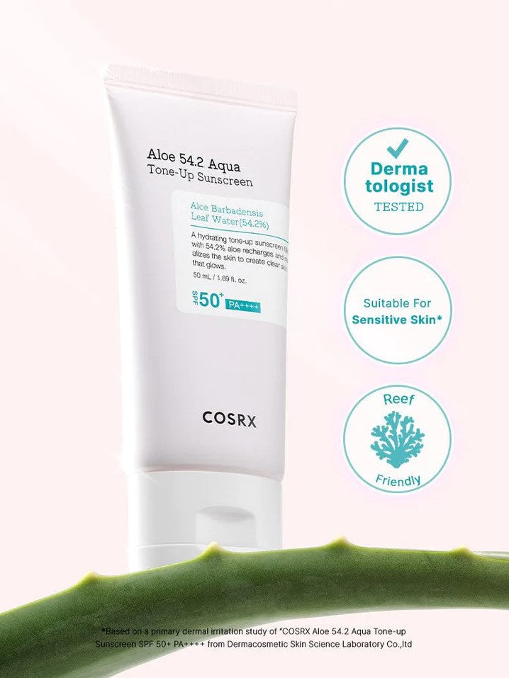 COSRX - Aloe 54.2 Aqua Tone-Up Sunscreen SPF 50+ PA++++ - 50ml