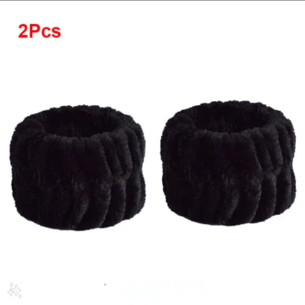 POPPIN - Bandeau de lavage de poignet - réf Black ( 2pcs )