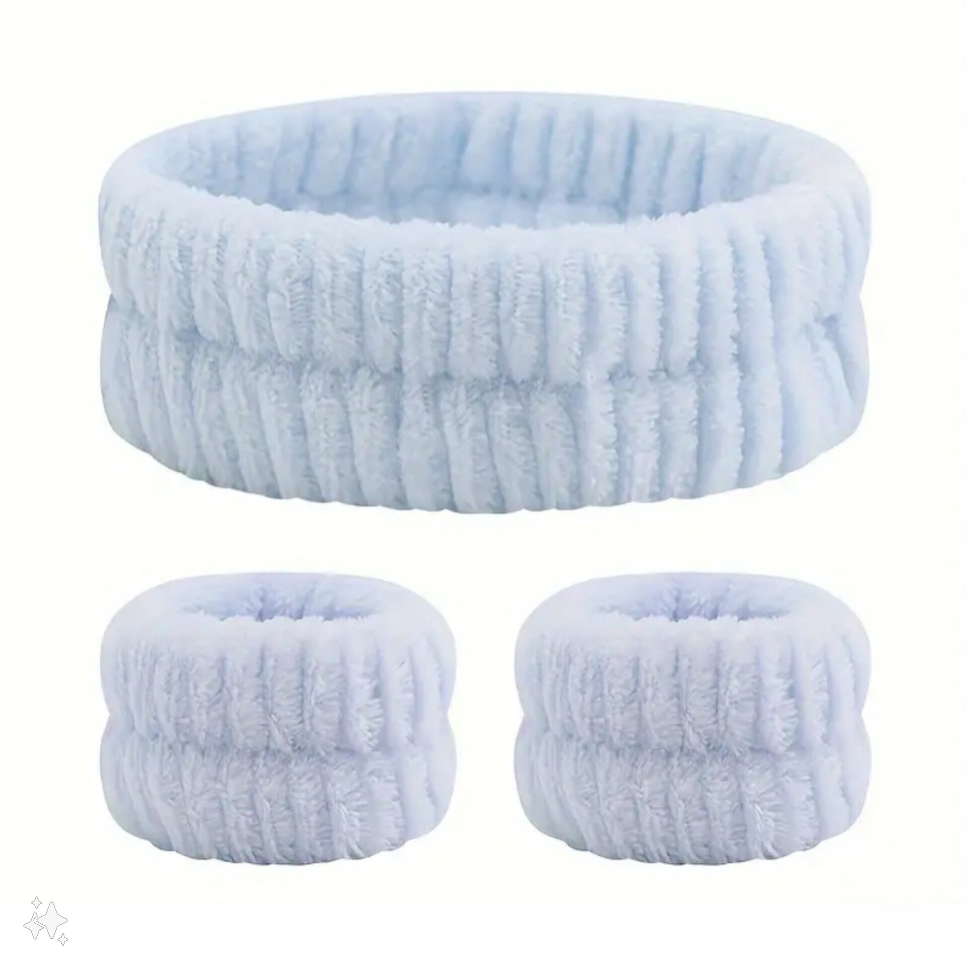POPPIN - Bandeau de lavage de poignet et tête - réf Blue ( 3pcs )