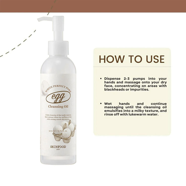 SKINFOOD - Egg White  Perfect Pore Cleansing Oil - 200ml