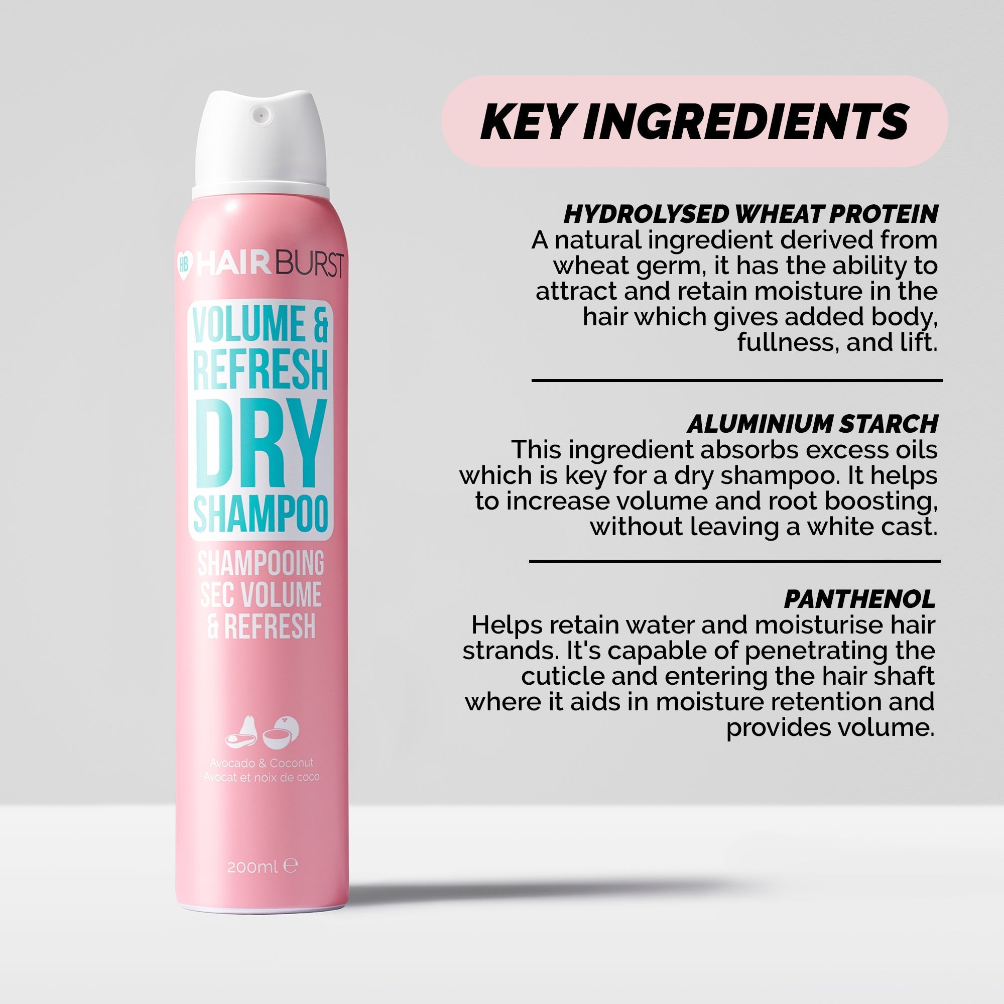 HAIRBURST - Shampoing Sec Volume et Refresh - 200ml