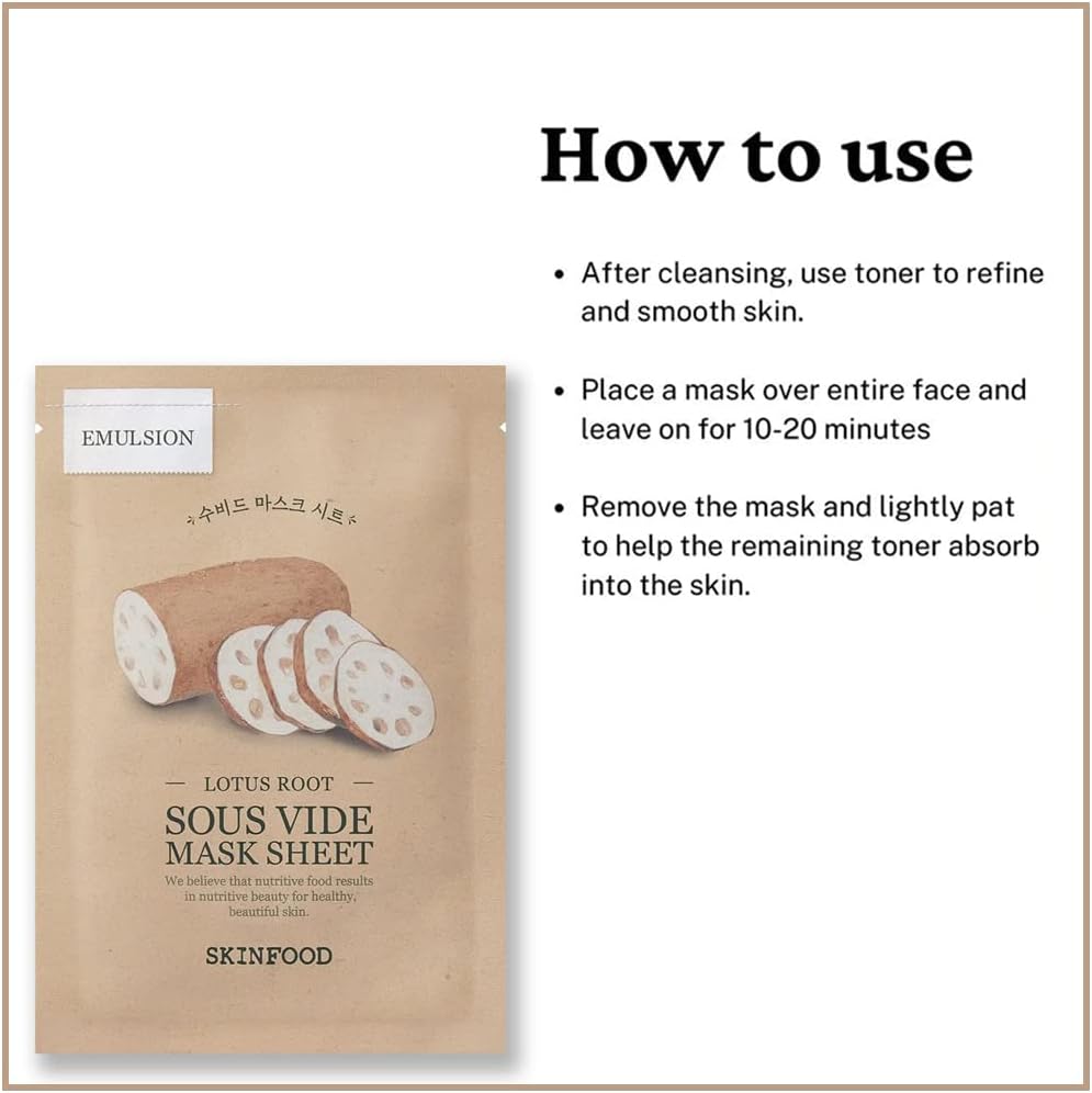 SKINFOOD - Sous Vide Mask Sheet - réf Lotus Root
