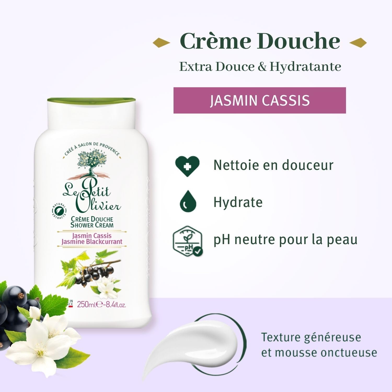 LE PETIT OLIVIER - Crème Douche Jasmin Cassis - 250ml