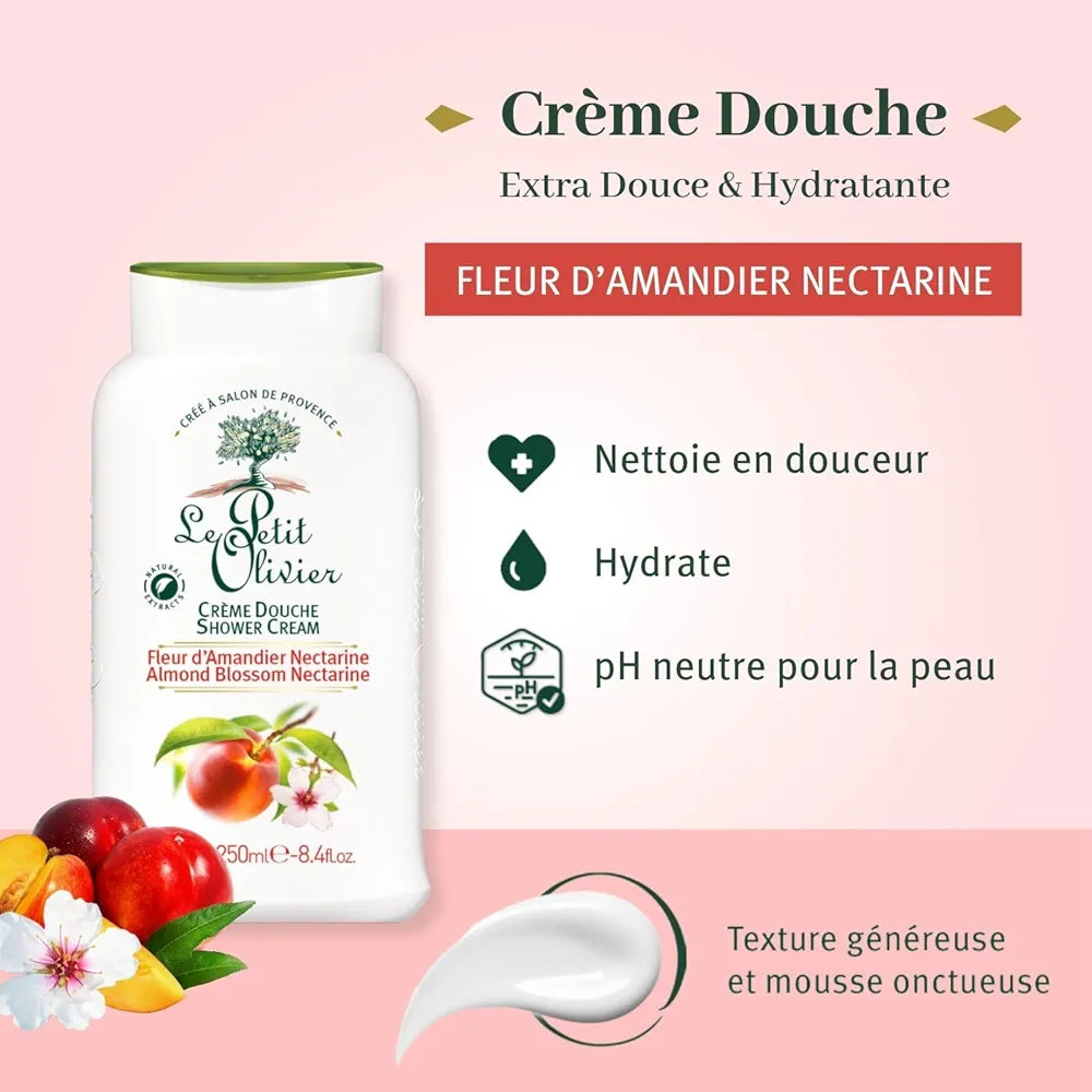 LE PETIT OLIVIER - Crème Douche Fleur D'Amandier Nectarine - 250ml