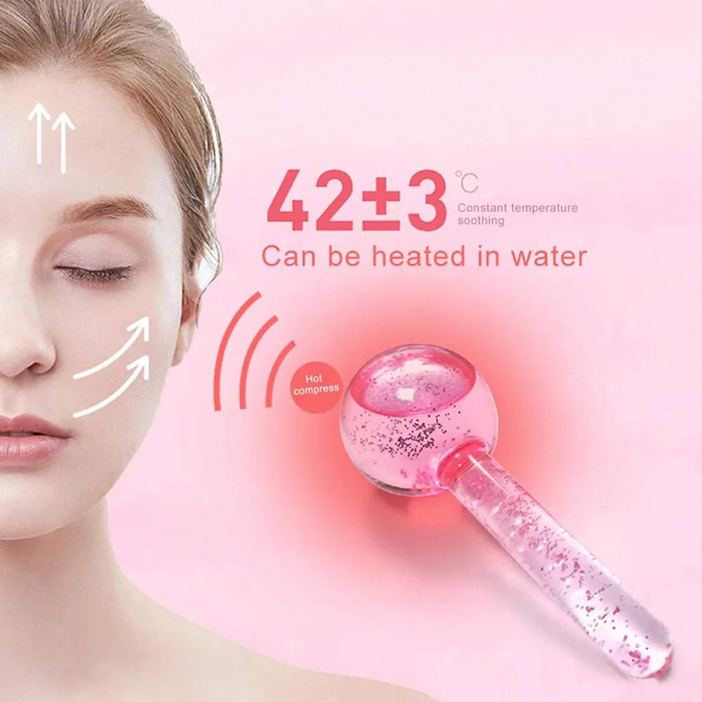 FACELAB - Facial Massage Ball Cryo Globes - réf Light Lilac Glitter
