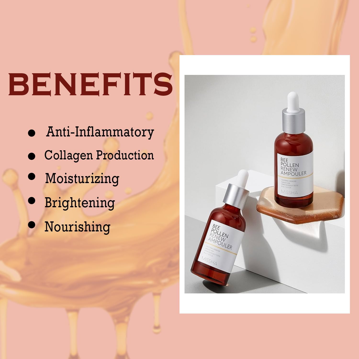 MISSHA - Bee Pollen Renew Ampouler - 40 ml