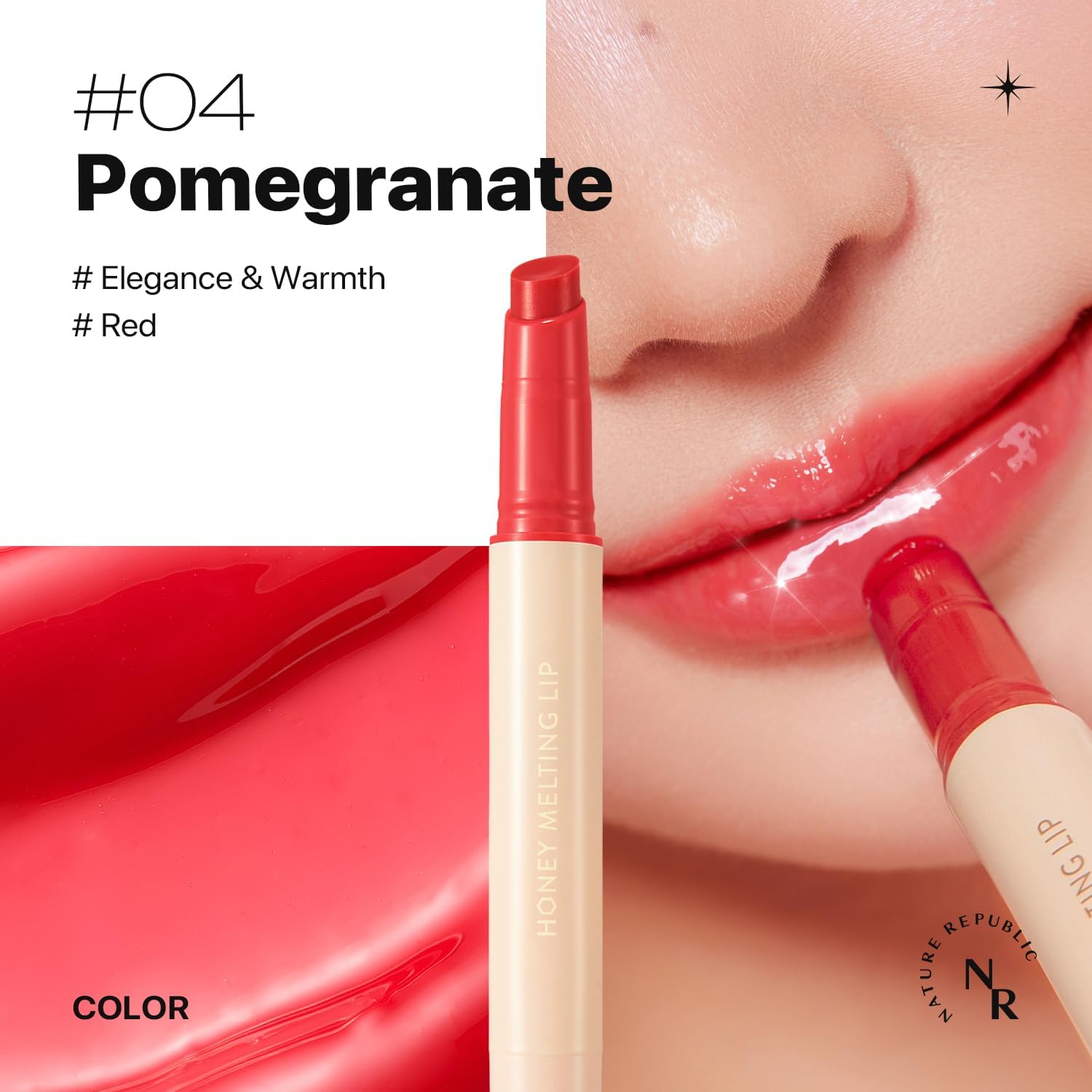 NATURE REPUBLIC - Honey Melting Lip - réf 04 Pomegranate