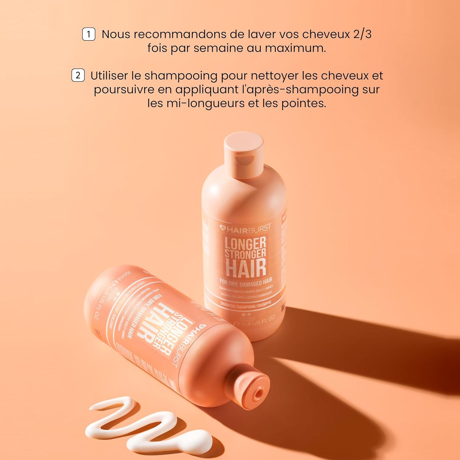 HAIRBURST - Shampoing + Conditioner Pour Cheveux Secs et Abîmés - 350ml