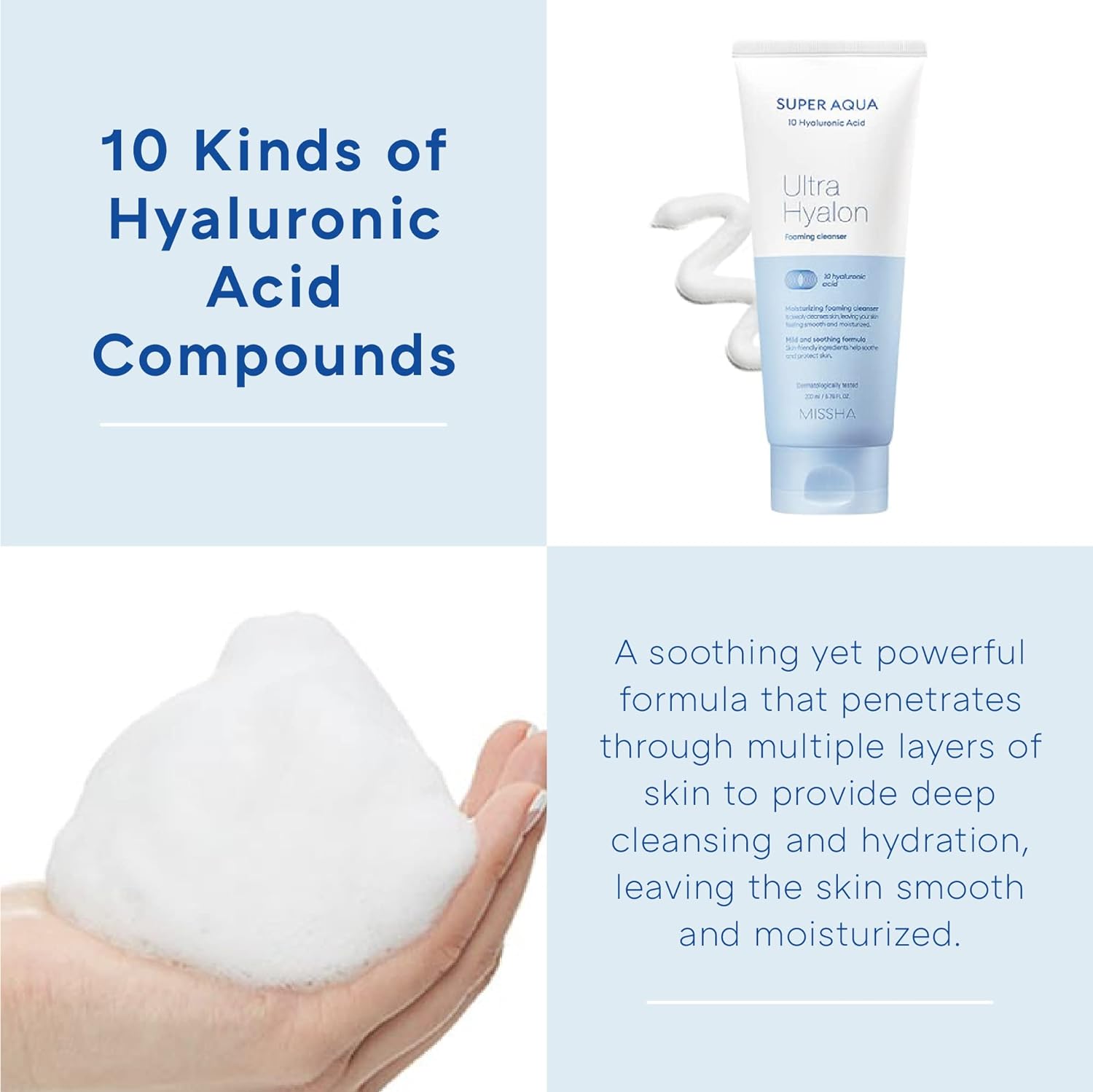 MISSHA - Super Aqua Ultra Hyalron Cleansing Foam - 200ml