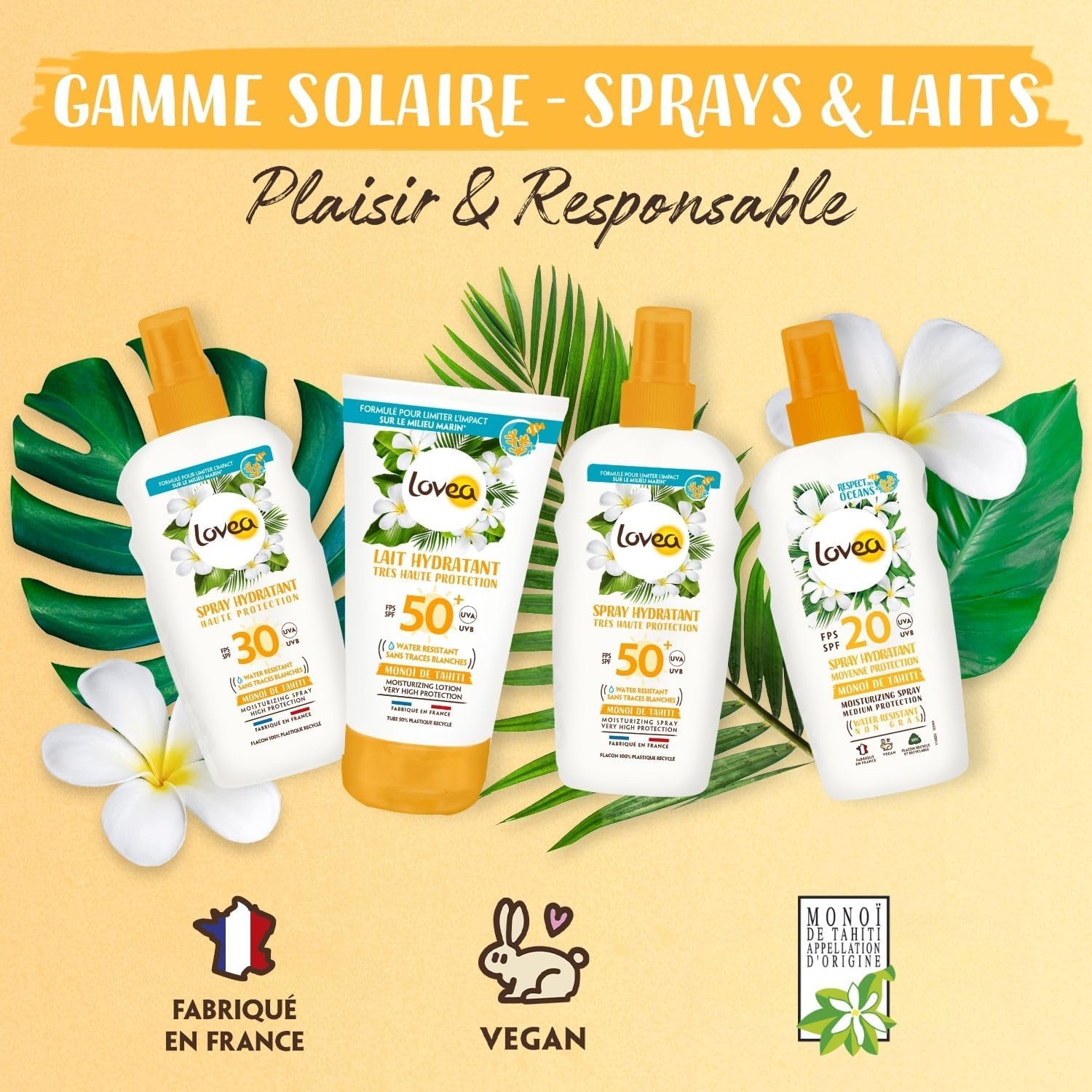 LOVEA - Lait Hydratant SPF50+ Très Haute Protection Monoï de Tahiti - 150ml
