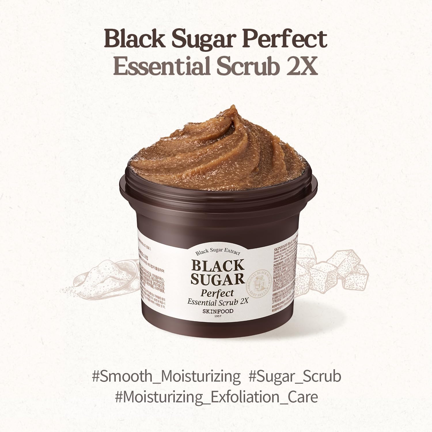 SKINFOOD - Black Sugar Perfect Essential Scrub 2X - 210g
