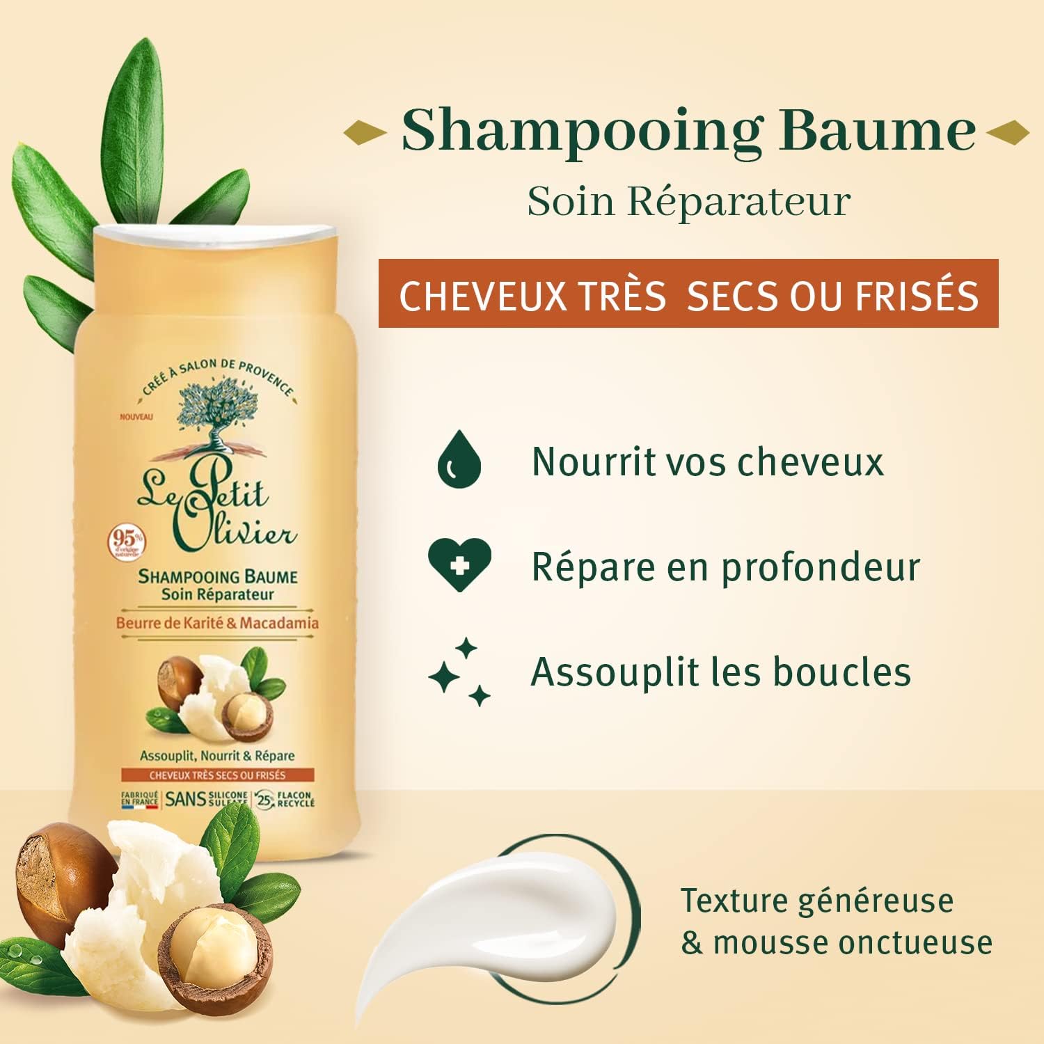 LE PETIT OLIVIER - Duo Shampooing et Après Shampooing Beurre de Karité et Macadamia - 250ml