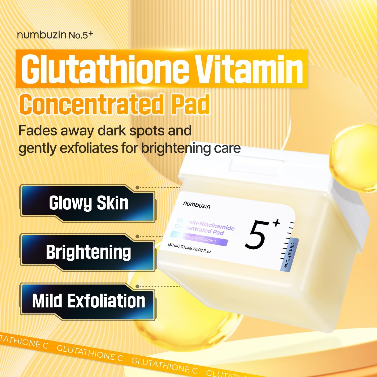 NUMBUZIN - No.5 Vitamin-Niacinamide Concentrated Pad - 70 pads