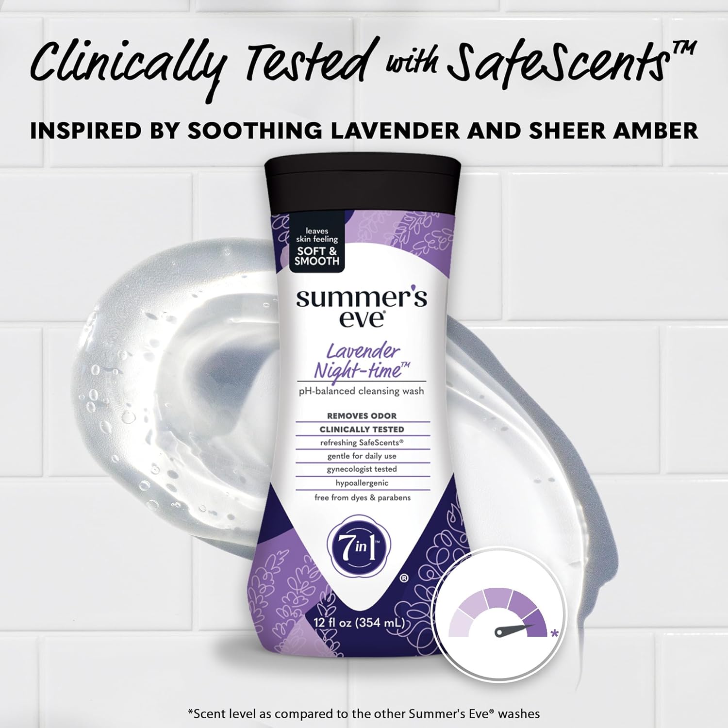 Summer's Eve - Cleansing Wash Lavender Night-time Daily Refreshing All Over Feminine Body Wash - 354ml