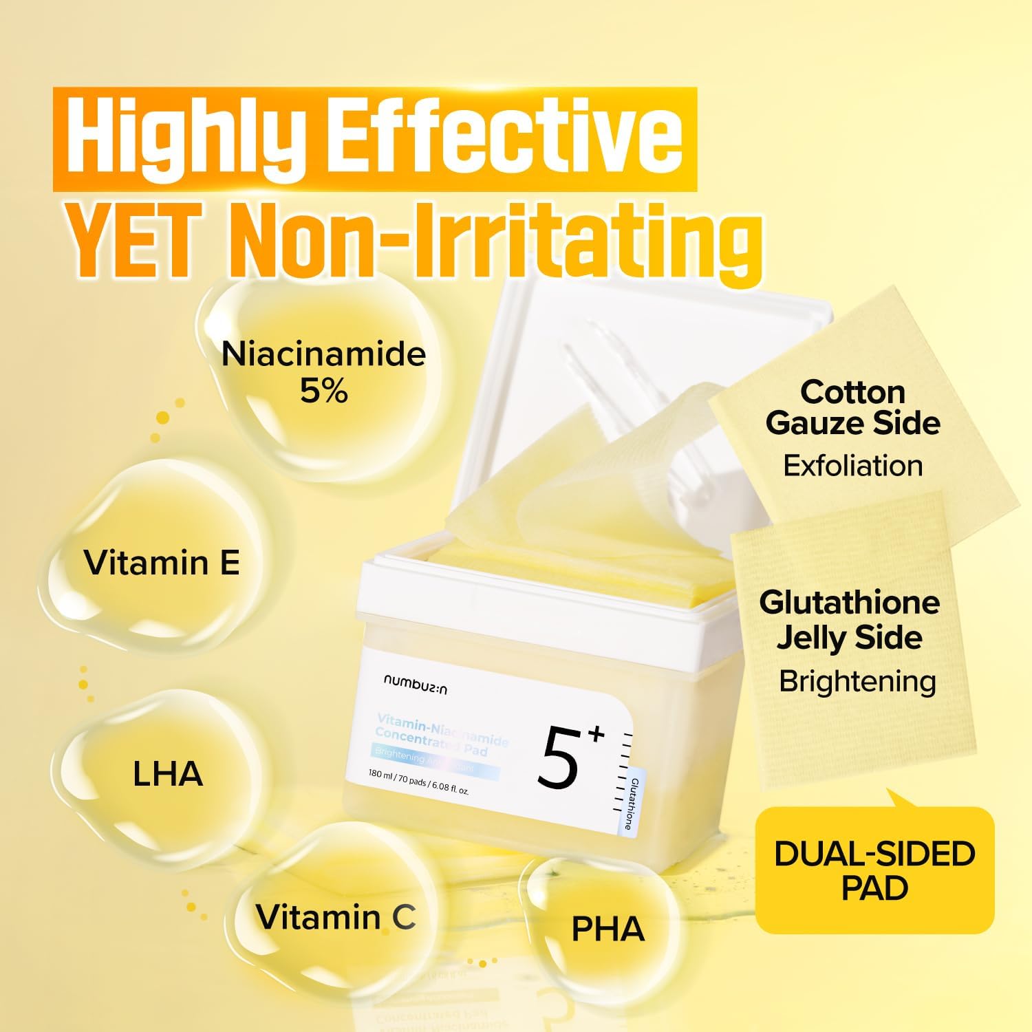 NUMBUZIN - No.5 Vitamin-Niacinamide Concentrated Pad - 70 pads