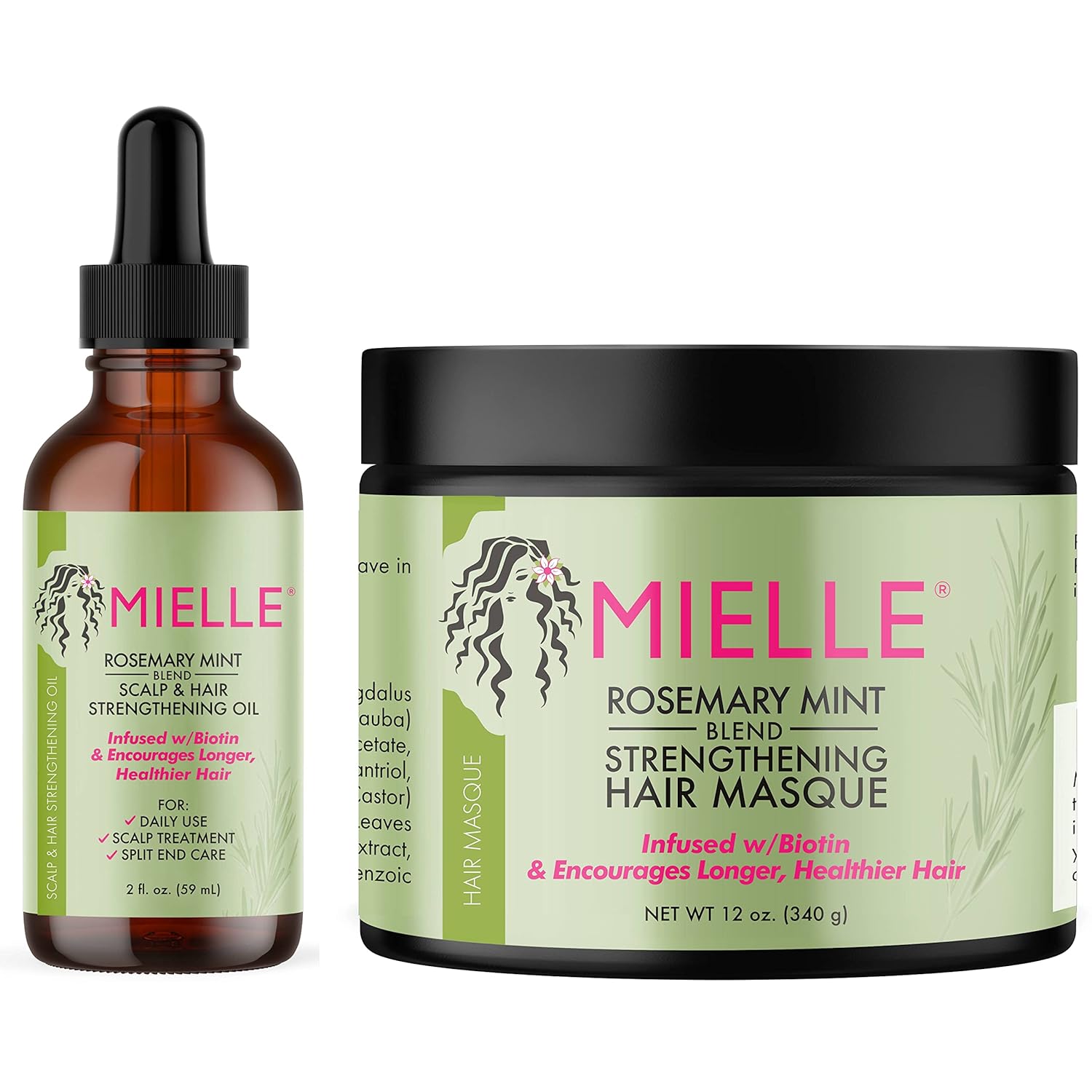 MIELLE - Rosemary Mint Strengthening Hair Masque - 340g