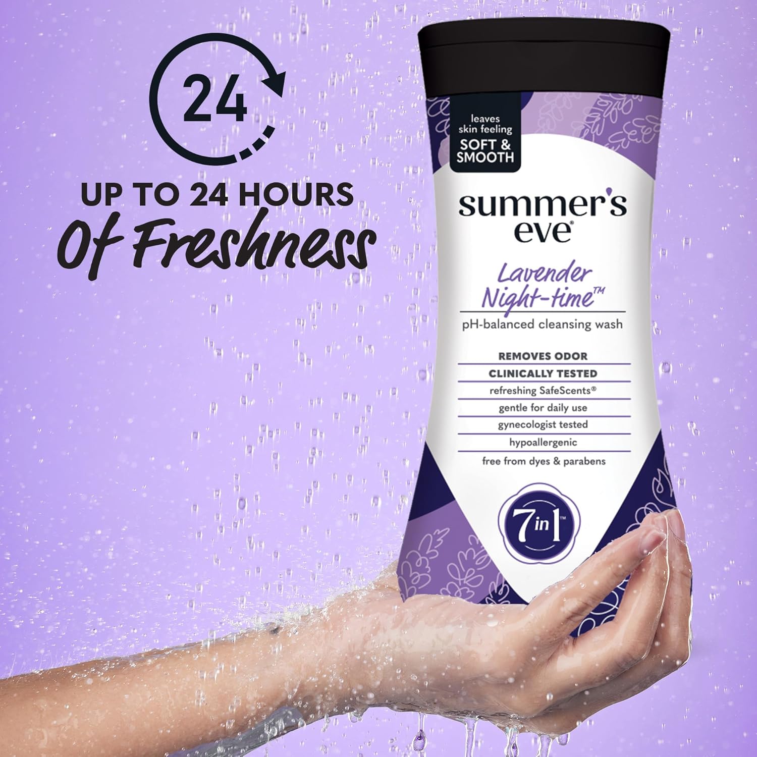Summer's Eve - Cleansing Wash Lavender Night-time Daily Refreshing All Over Feminine Body Wash - 354ml