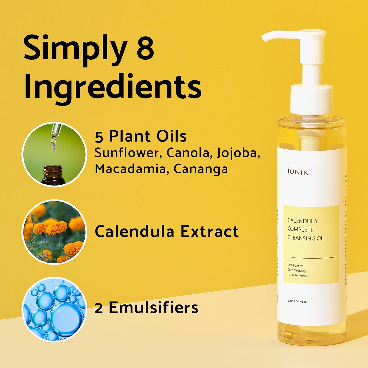 IUNIK - Calendula Complete Cleansing Oil - 200ml