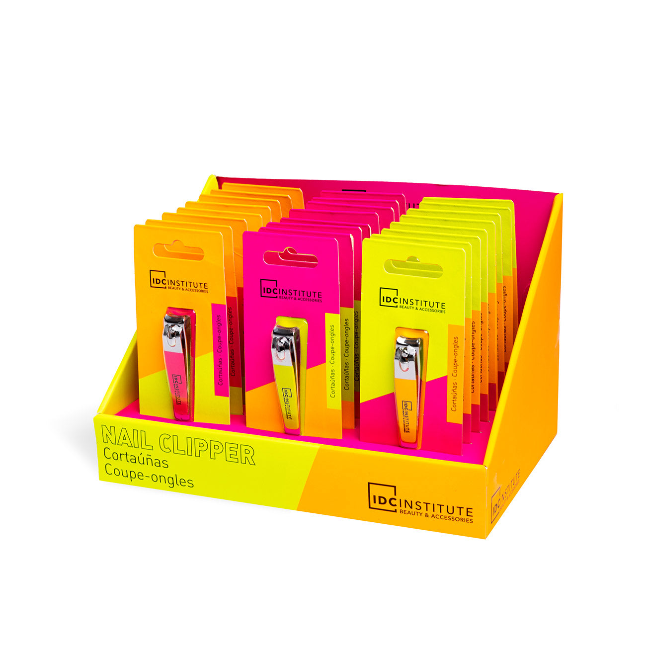 IDC INSTITUTE - Nail Clipper with Silicone - réf Yellow