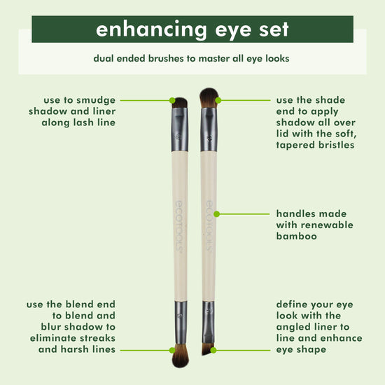 ECOTOOLS - Eye Enhancing Duo Makeup Brush Set