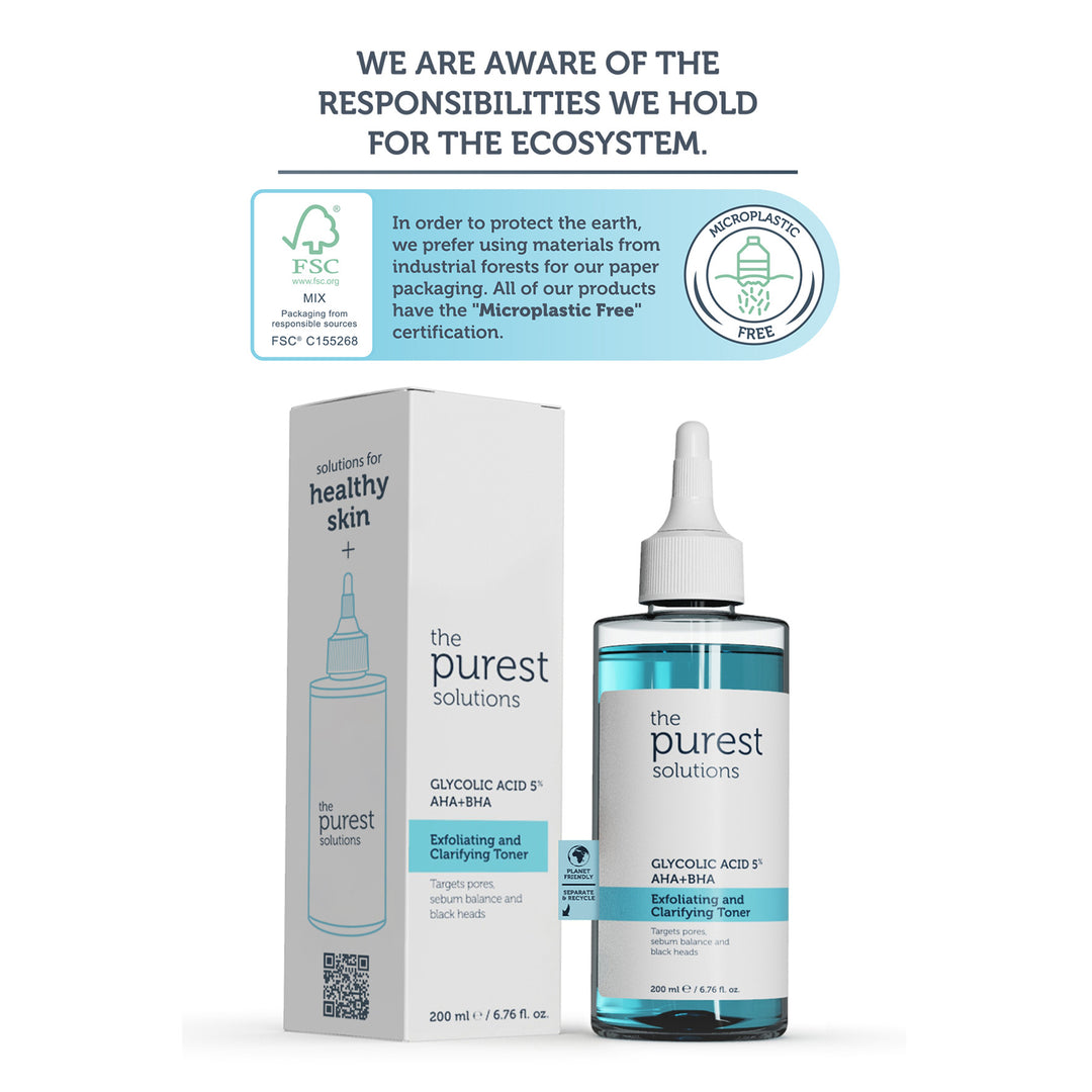 THE PUREST SOLUTIONS - 5% Glycolic Acid Purifying Toner AHA + BHA - 200ml