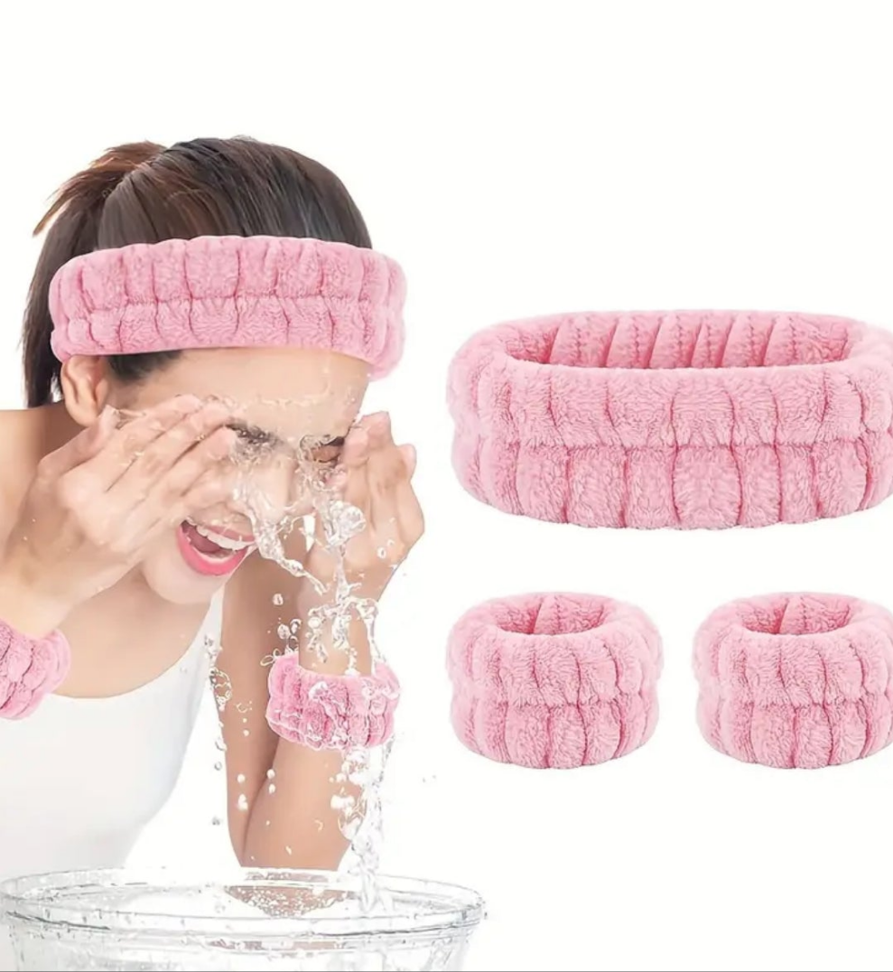 POPPIN - Bandeau de lavage de poignet et tête - réf Red( 3pcs )