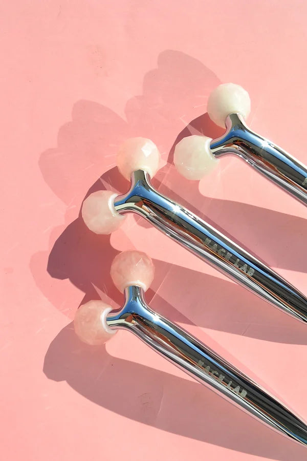 FACELAB -Deep massage Rose quartz Facial Roller