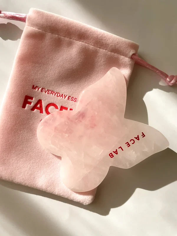 FACELAB - Rose Quartz Butterfly shaped Gua Sha