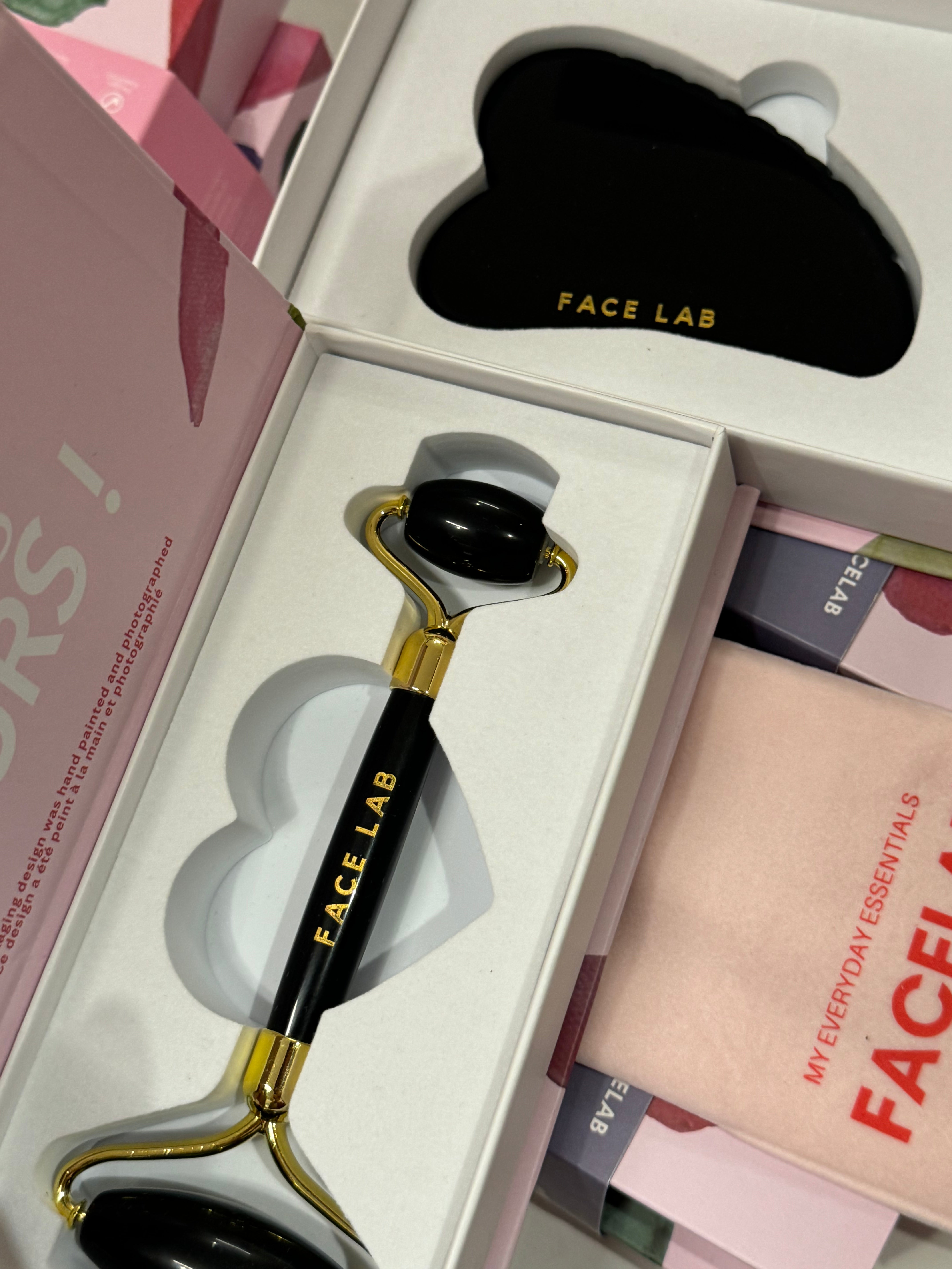 FACELAB - Black Obsidian Face Yoga Essentials -Roller & Guasha