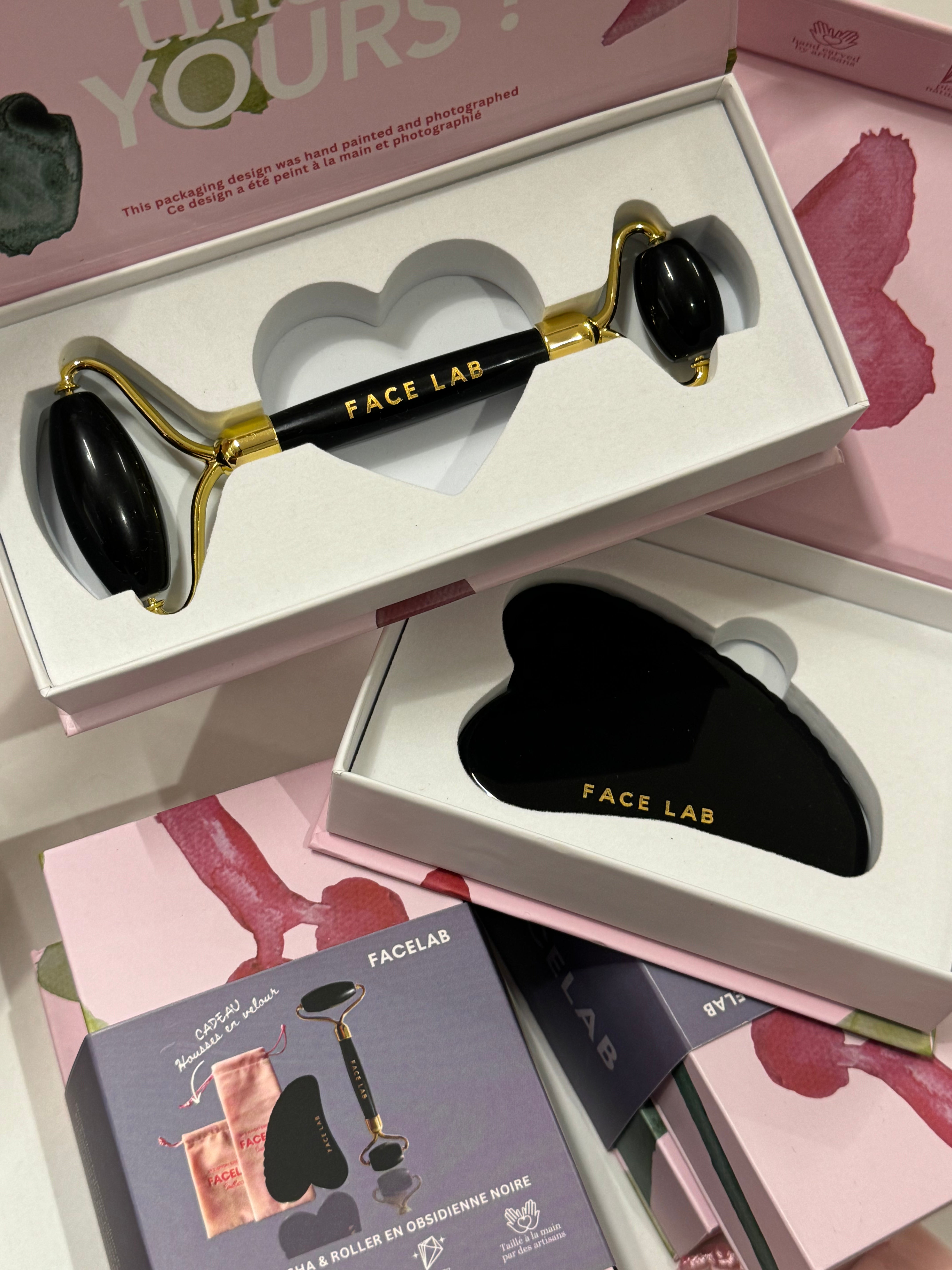 FACELAB - Black Obsidian Face Yoga Essentials -Roller & Guasha