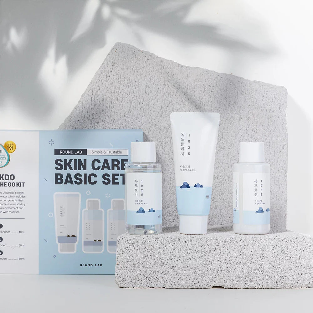 ROUND LAB - 1025 DOKDO ON THE GO KIT SKIN CARE BASIC SET ( 3pcs)