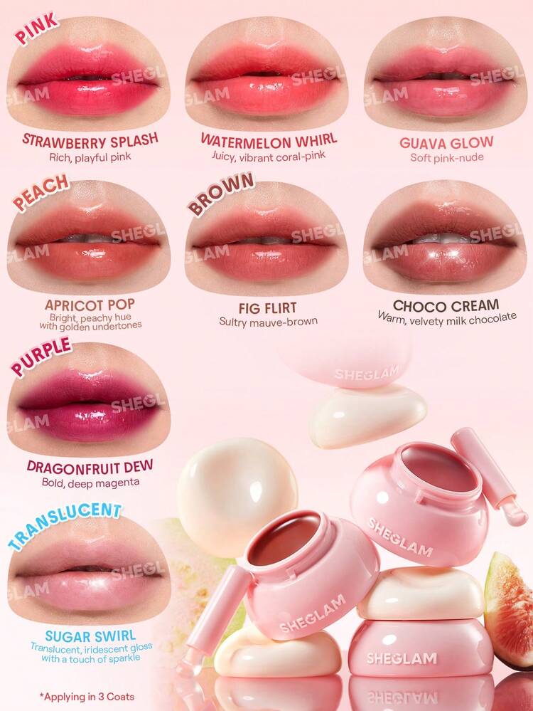 SHEGLAM -Hydra Jelly Pocket Lip Jam-Guava Glow