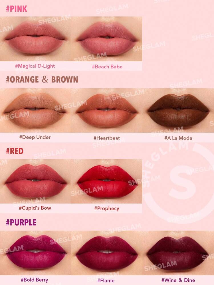 SHEGLAM - Starlight Velvet Lipstick- Flame