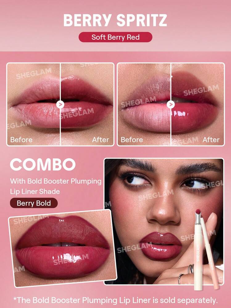 SHEGLAM -Bold Booster Lip Plumper- Berry Spirtz