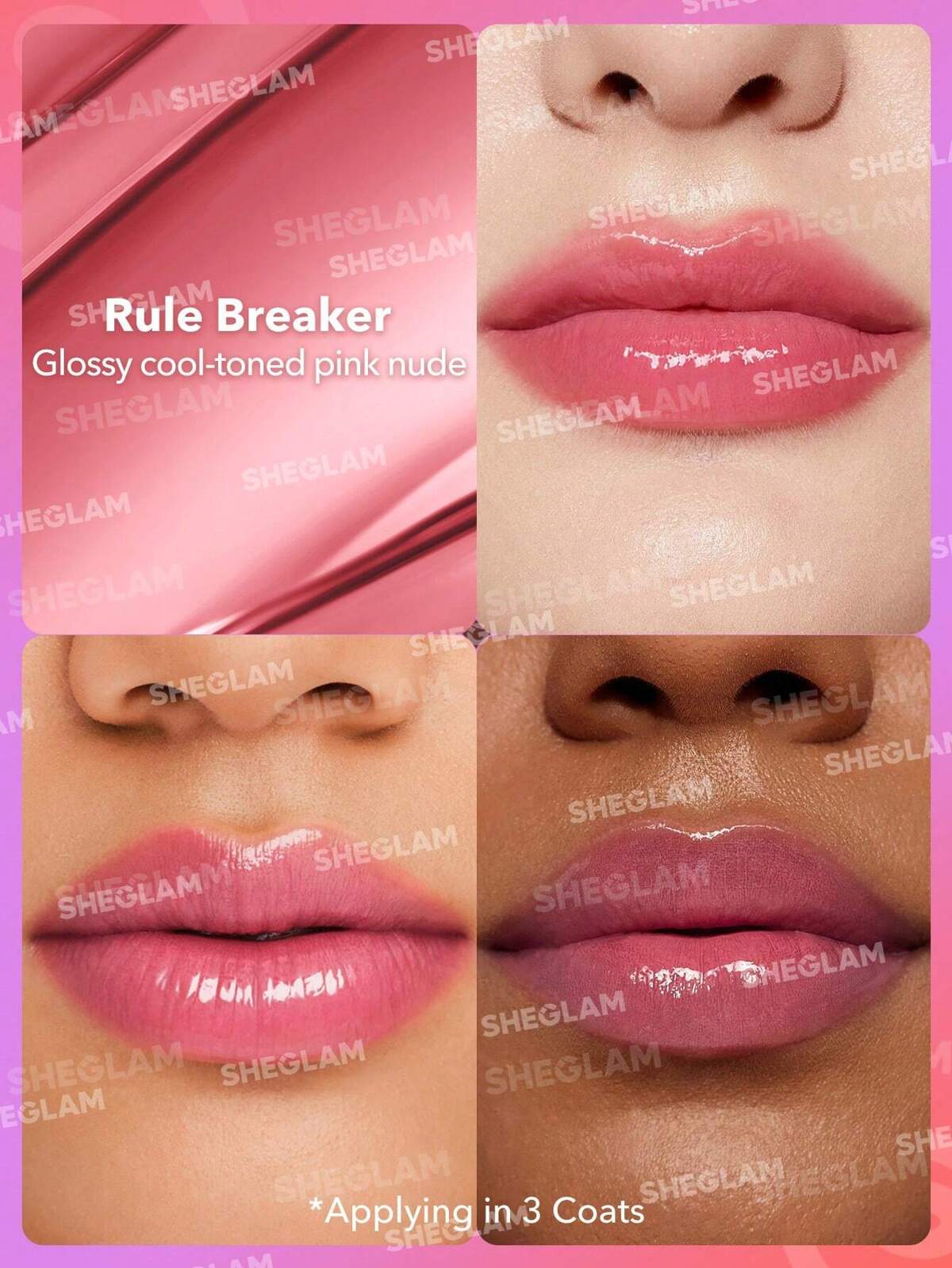 SHEGLAM -Mirror kiss high-shine lipstick- Rule Breaker