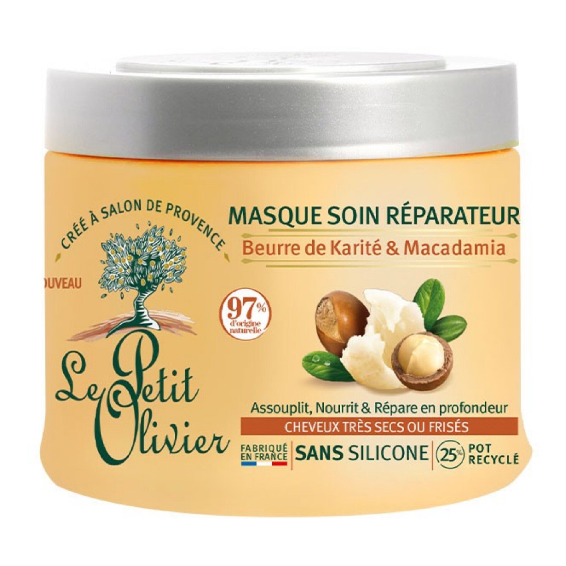 LE PETIT OLIVIER - Masque Réparateur Beurre de Karité et Macadamia - 330ml