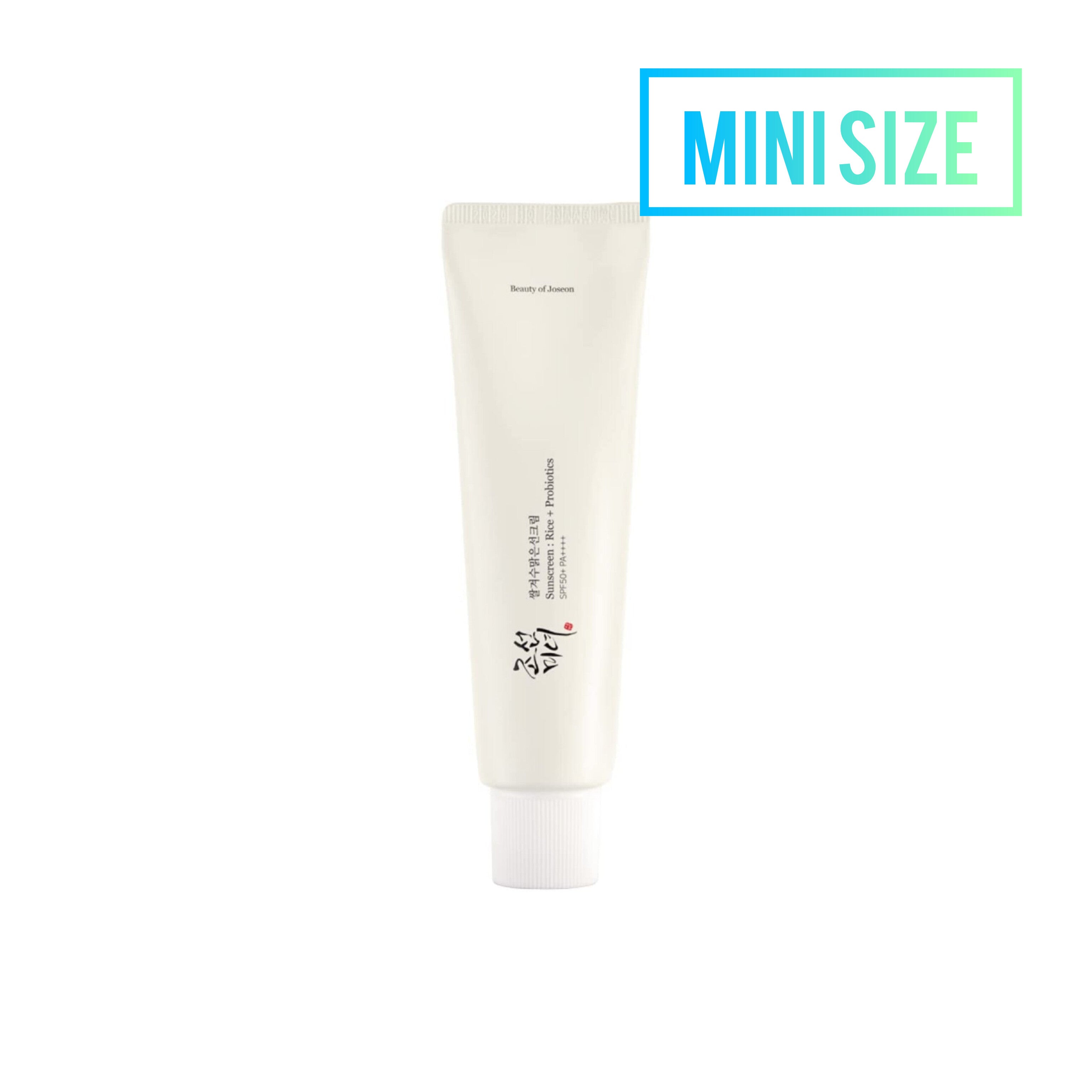 BEAUTY OF JOSEON - MINI Crème Solaire : Riz + Probiotique SPF50+ PA++++ - 10ml