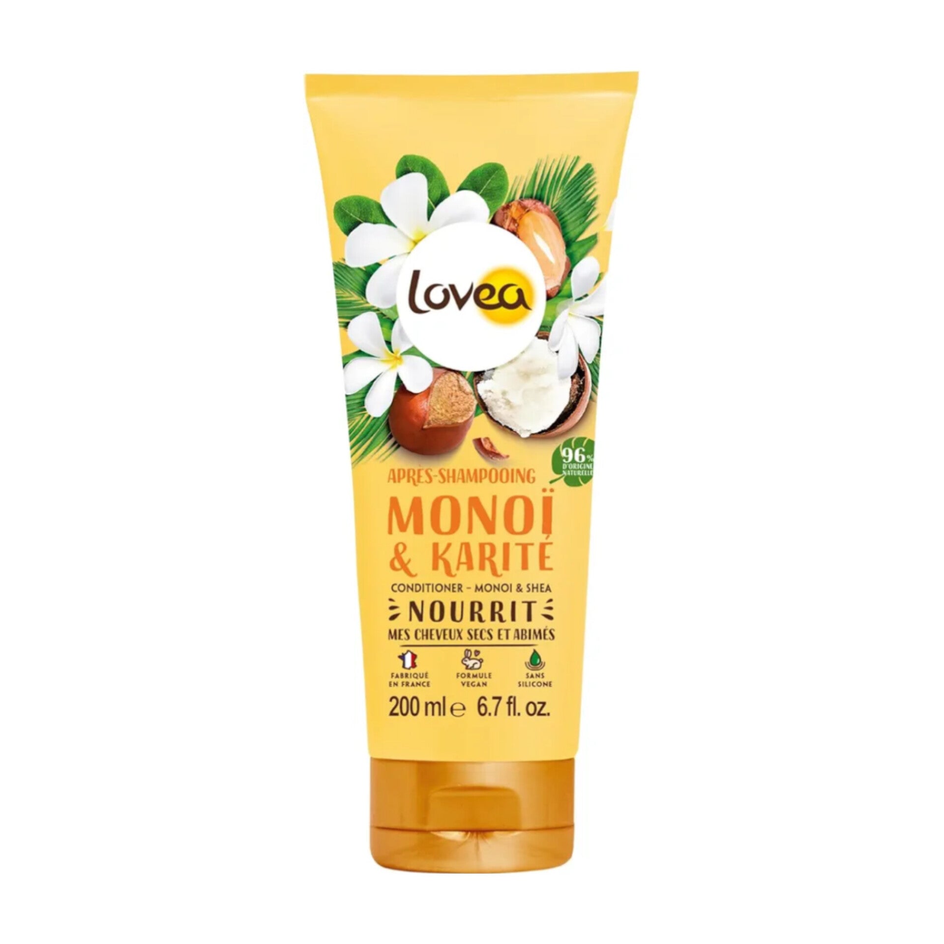 LOVEA - DUO Shampooing + Après Shampooing Monoi, Karité & Shea - Cheveux Secs et Abîmés- 200ml