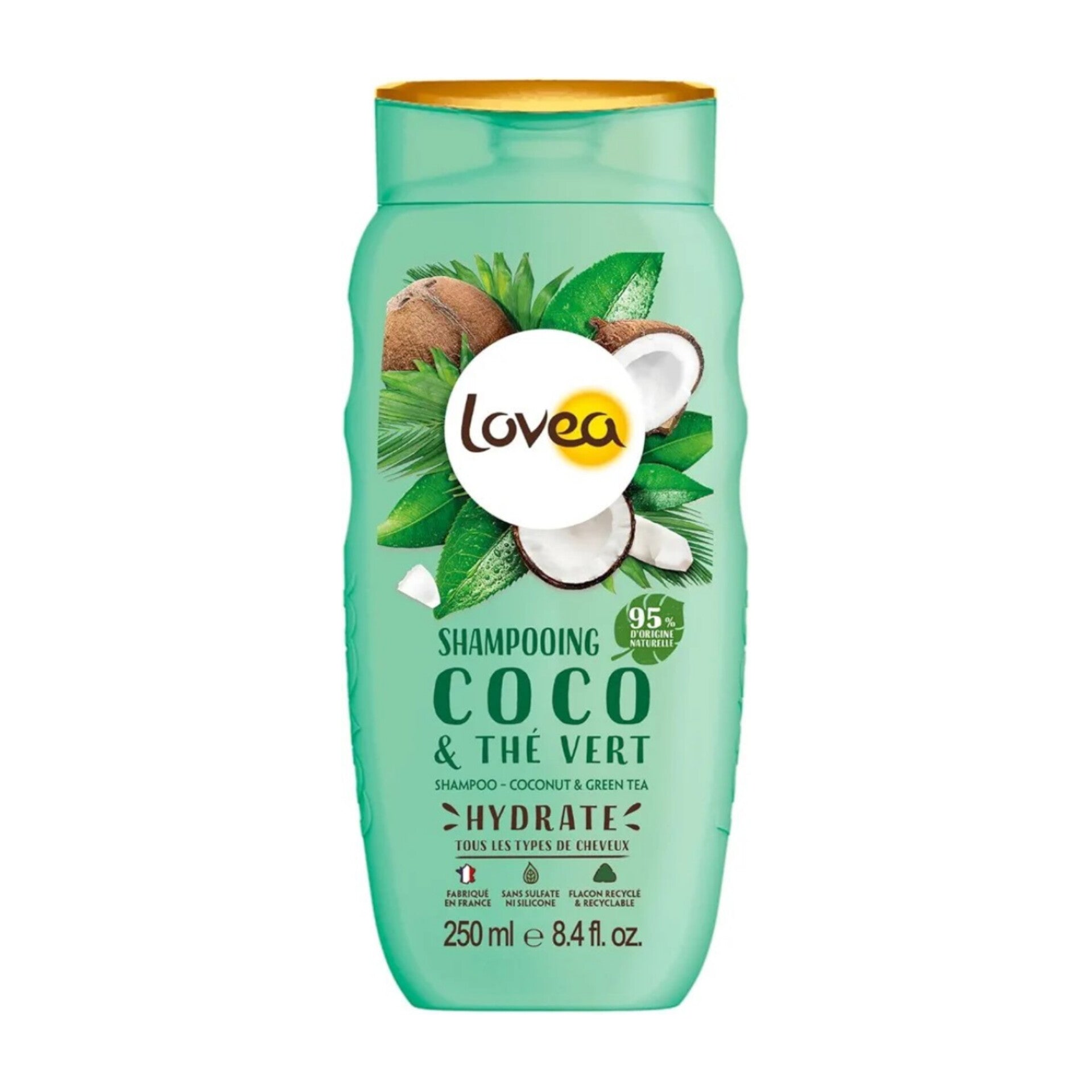 LOVEA - Duo Shampooing et Après Shampoing Coco & Thé Vert - Tous types de cheveux - 250ml