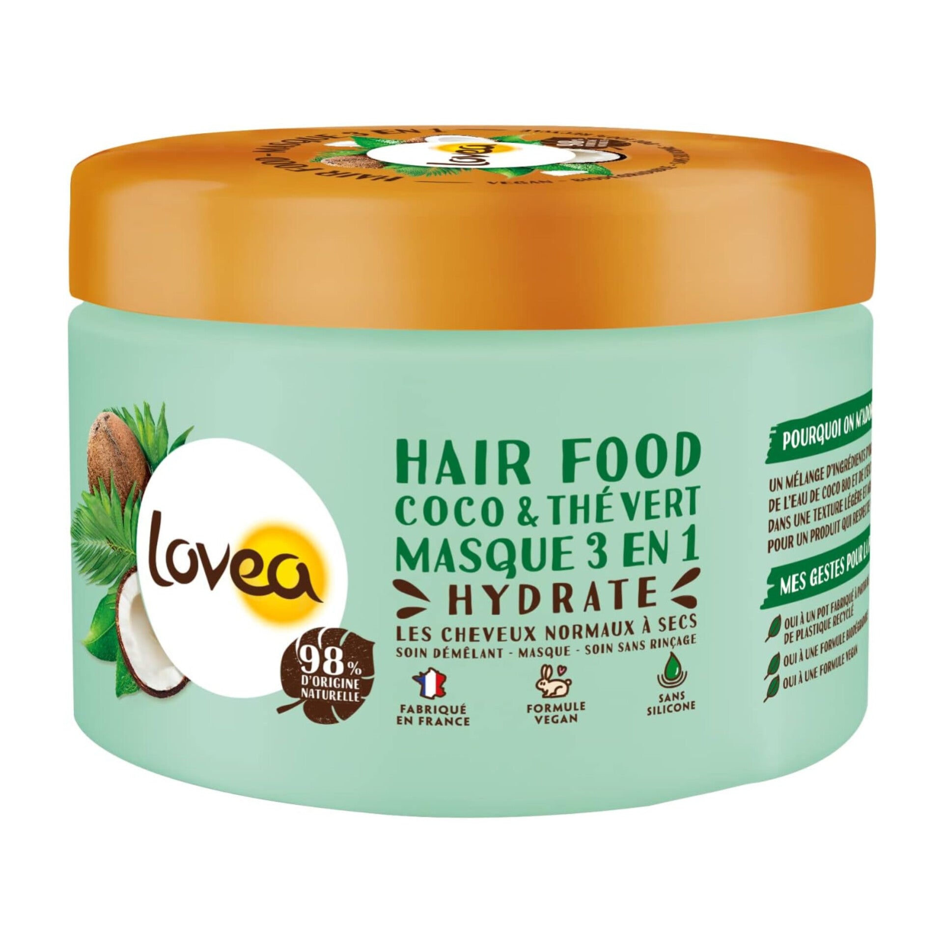 LOVEA - Hair Food Coco & Thé Vert - Tous types de cheveux - 390ml