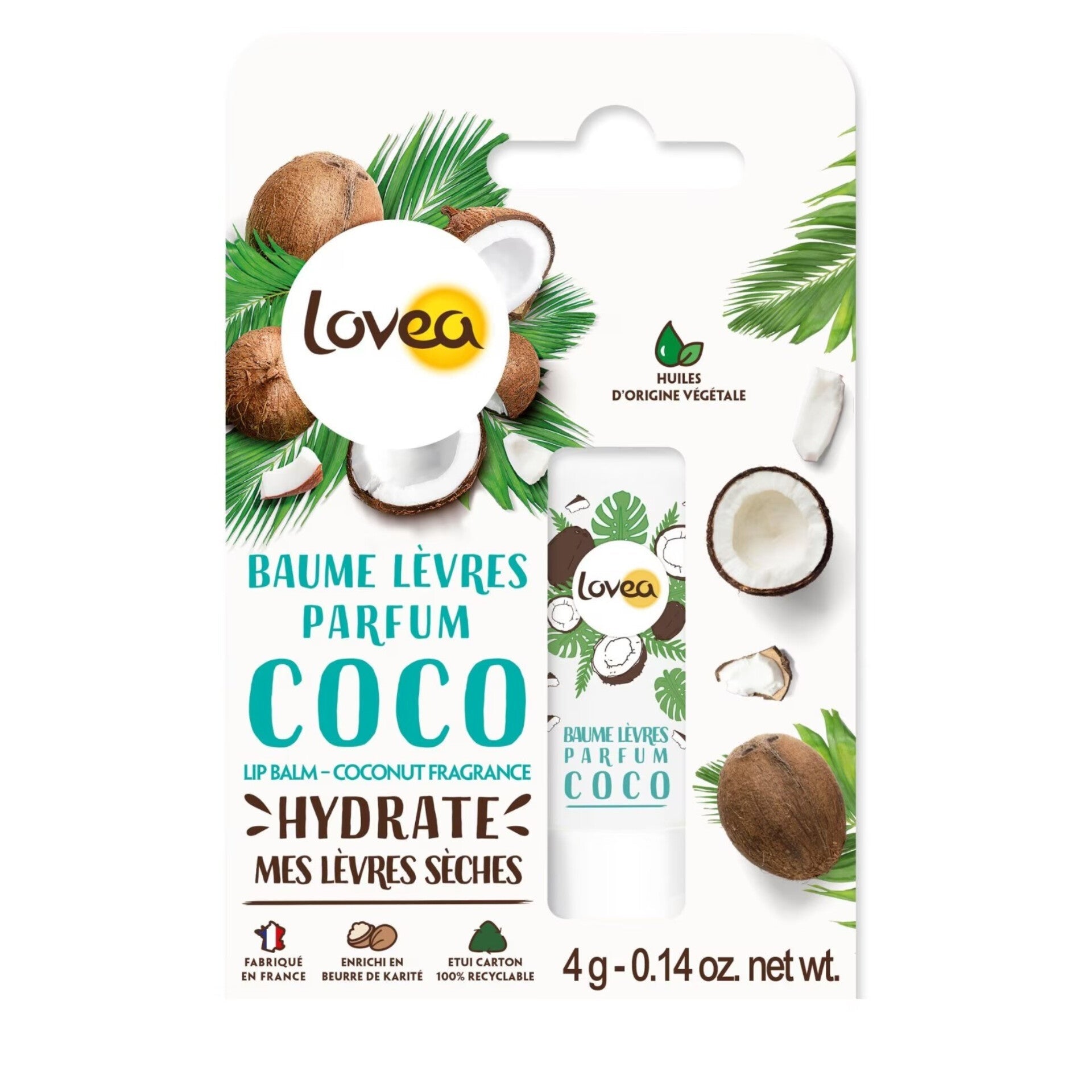 LOVEA - Baume Lèvres Parfum Coco - 4g
